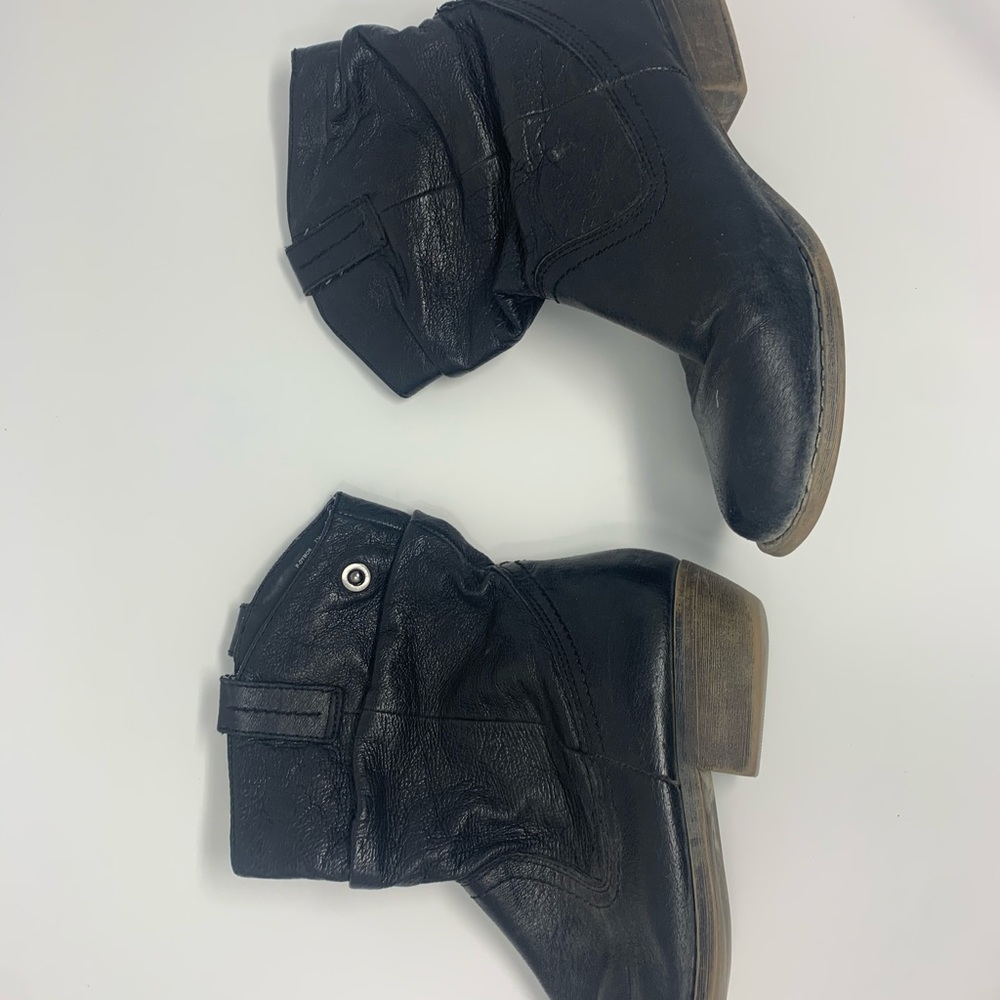 Steve Madden Black Leather Cowboy Boots